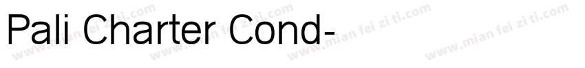 Pali Charter Cond字体转换